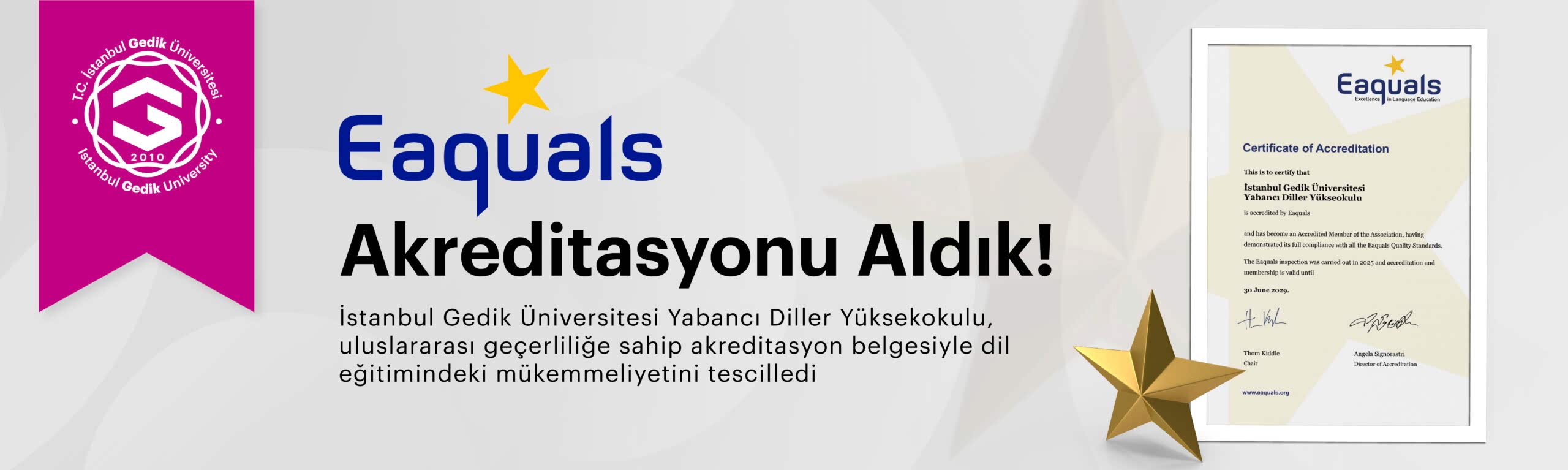 Eaquals Akreditasyon Bannerı
