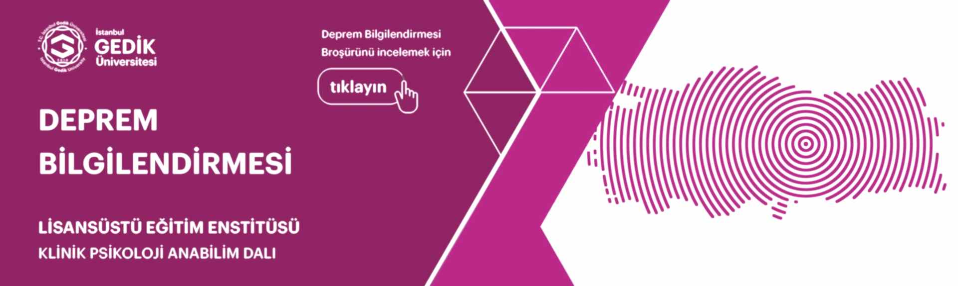 Deprem Bilgilendirme Bannerı